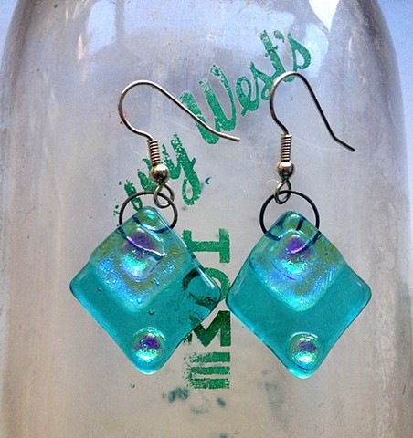 Aqua "Diamond Delight" earrings