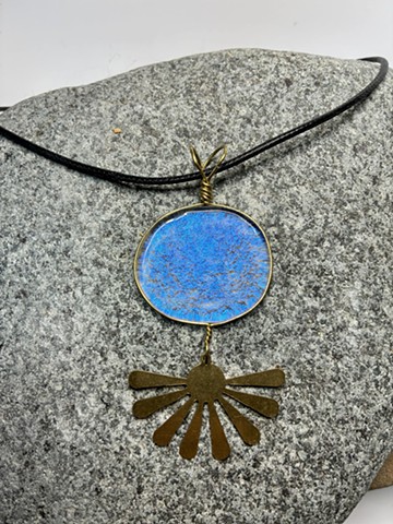 All Dichroic Sun Sparkler Necklace