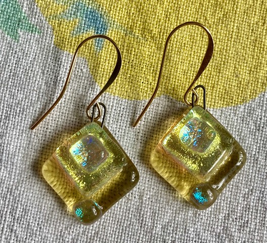 Pale Amber Diamond Delight earrings