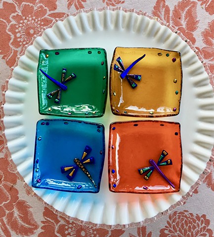Colorful dragonfly snackers