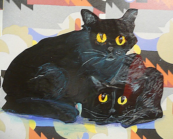 Bombay cats in collage