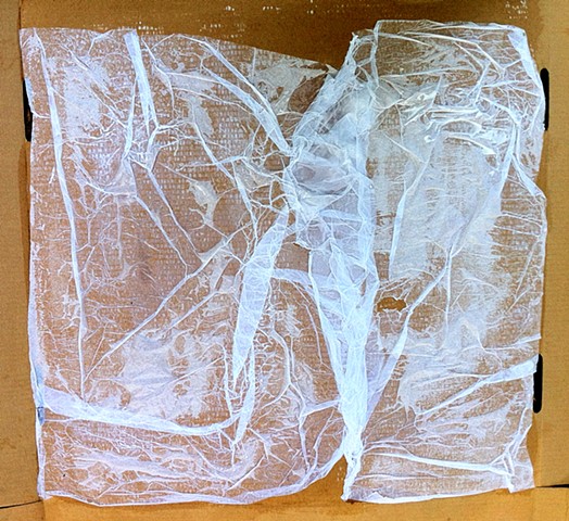 tissue wrapping paper on cardboard