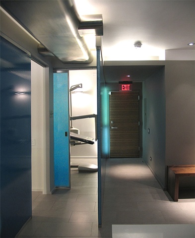 E. 40th St. Dental Office, modern dental office,  panelite polycarbonate panels, by Doug Stiles Interior Design