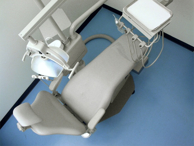 Flatiron Dental Office,  modern dental office, modern operatory, dental chair, by Doug Stiles Interior Design