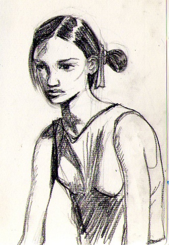  teenage girl- page from sketchbook