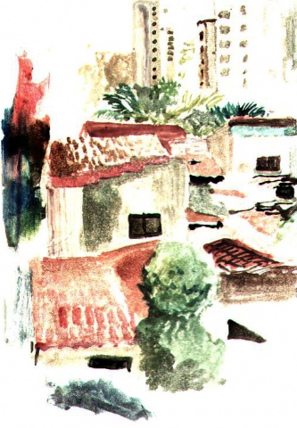 rooftops brazil-page from sketchbook