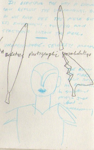 notes on Brancusi-page from sketchbook