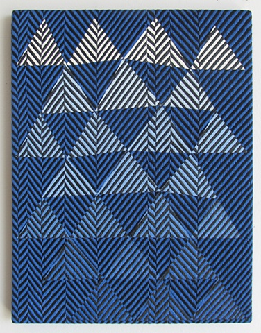 Untitled (blue to white triangles)