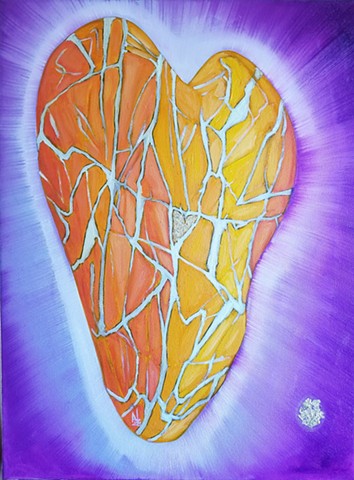 Kintsugi Orange Heart Chakra