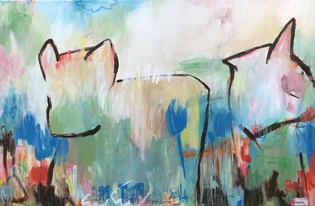 painting, maleri, mixed media, billedkunst, kunst, norsk kunstner, line marsdal, grünerløkka