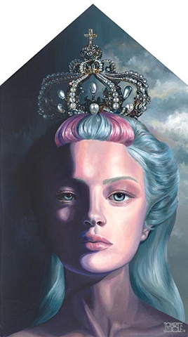 Chosen laura barnhard oil painting pop surrealism bash contemporary gallery lowbrow