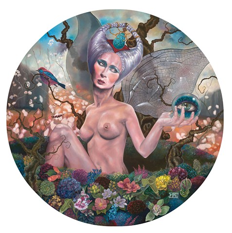 Fairies Magique laura barnhard oil painting pop surrealism lowbrow bash contemporary