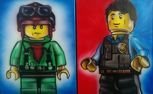 Lego Mural, Close Up