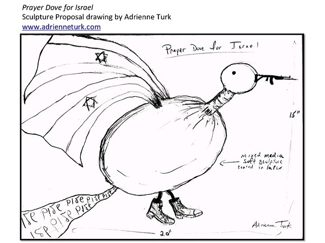 Prayer Dove for Israel (proposal drawing)