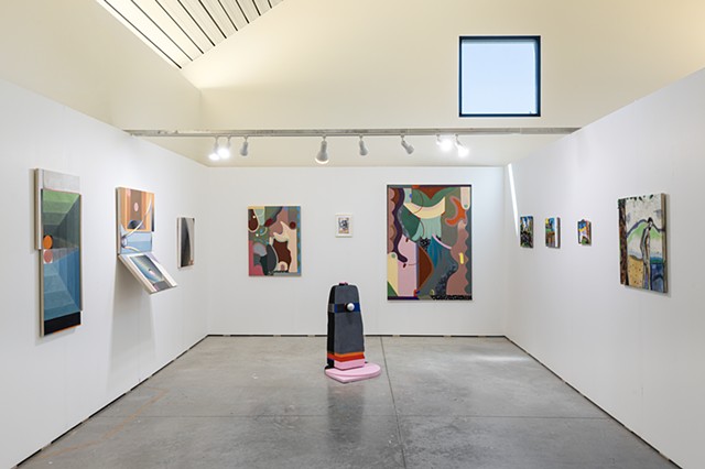 65Grand Gallery, Door County Contemporary Art Fair, Installation View with Michael Cuadrado Gonzales (left) and Will Staples (right). 2026.