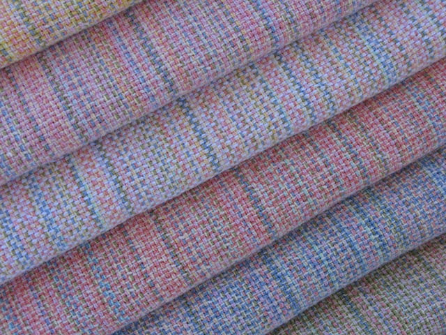 handwoven baby blanket, 100% cotton yarn, handwoven by Kathie Roig