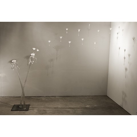 glass sculpture flowers david willis