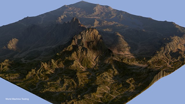 3D look development for mountains