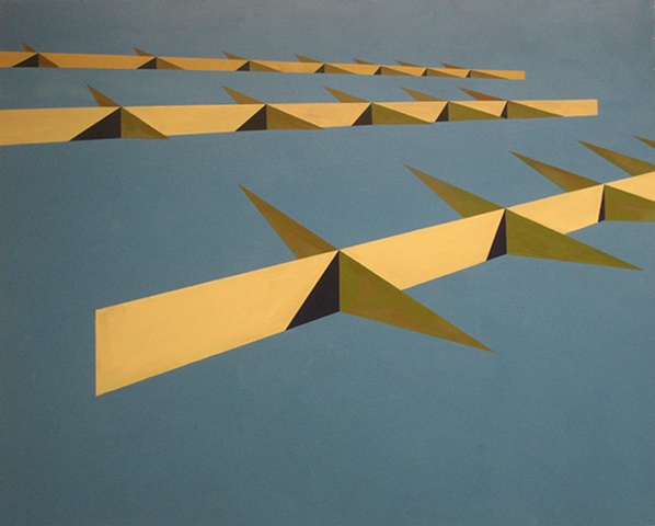 hard-edge geometric contemporary painting