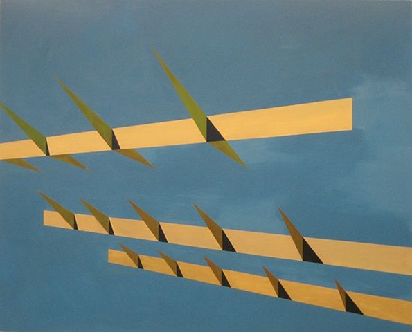 hard-edged geometric contemporary painting