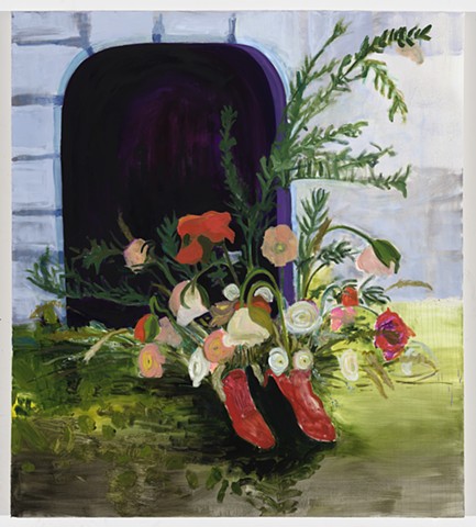 Poppies, Garden Roses, Shoes and Olives 