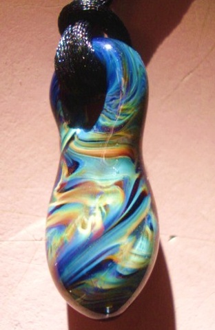 Brad Dinns 
Borosilicate drop pendant