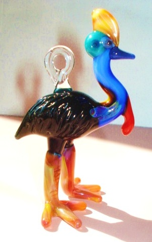 Lucid Visions Glass 
Standing Cassowary
