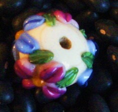 104 COE 
Floral Bead 3