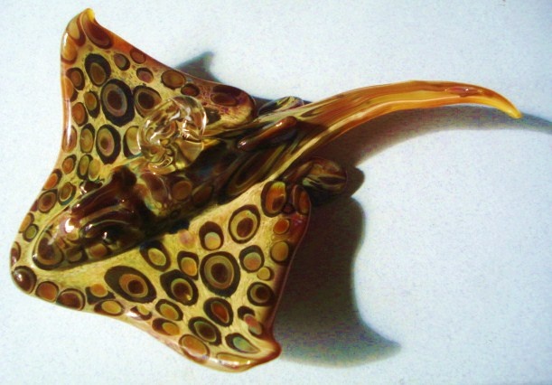 Hanging Manta Ray 
by Lucid Visions Glass

Jacksonville Beach, FL