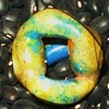 104 COE Mandrel Bead 
w / enamels 
by Ed Garfield

