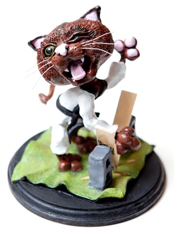 Furio, the Karate Kitty 

Sculpey and Acrylic Paint