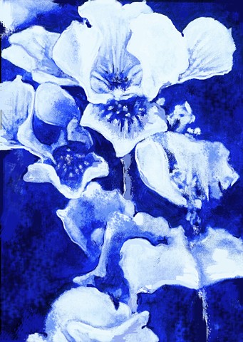 Irises on Blue

Oil on Board