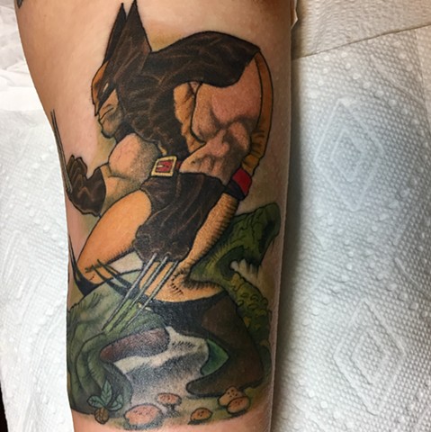 Wolverine tattoo, the Maxx, laura usowski, female tattoo artist, ct tattoo artist, Connecticut tattoo artist