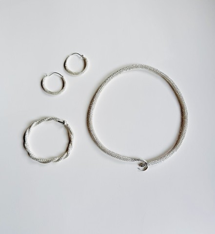 Fine Silver Hand Woven Jewelry