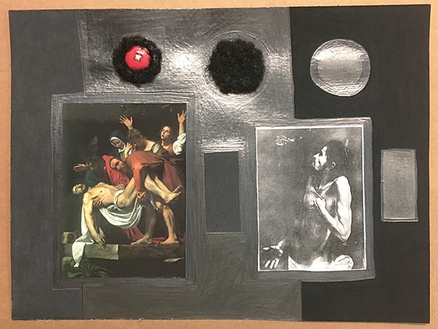 Black Caravaggio With Four Halos   