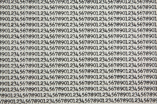 Numbers Not Counting, Typergrid, Obsessive order, patterned theory, conceptual artist, typewriter, Ken Nicol, K-Nicol, K.Nicol, www.k-nicol.com