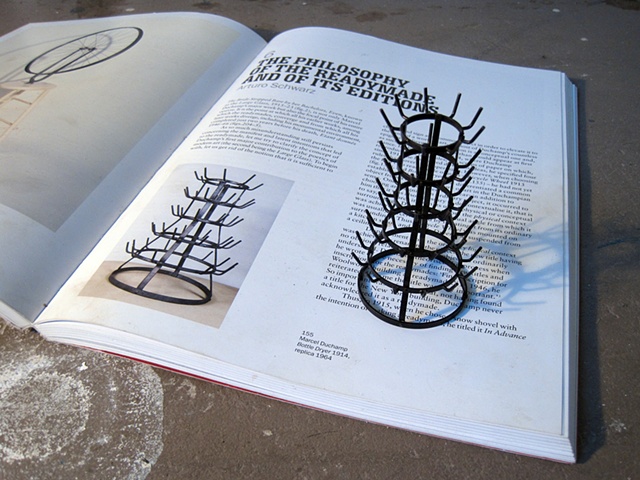 bottle dryer book piece, Duchamp, K.nicol, ken nicol, Type Books, bookworks