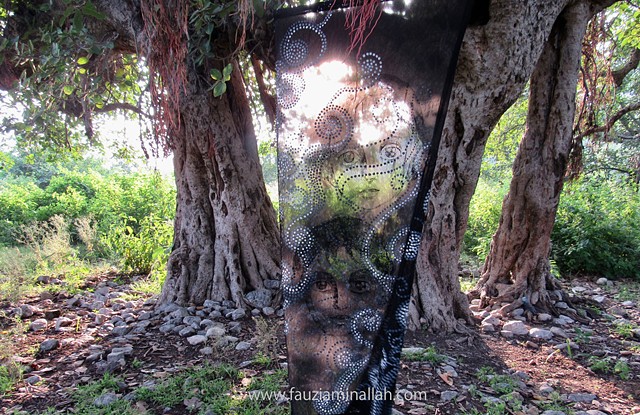 Installation 'Keeping Memories Alive' under a centuries old Banyan called 'Mother and nine children'