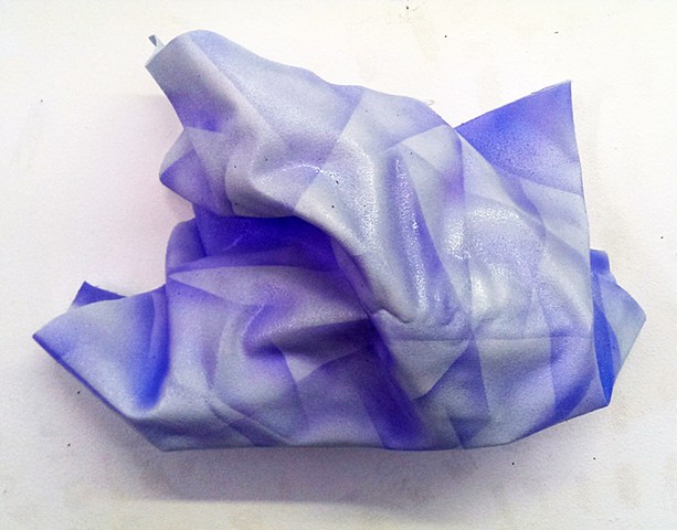 Untitled (Fabric with blue patterns)