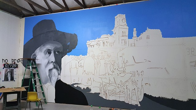 Under-painting of Joseph Cotulla 