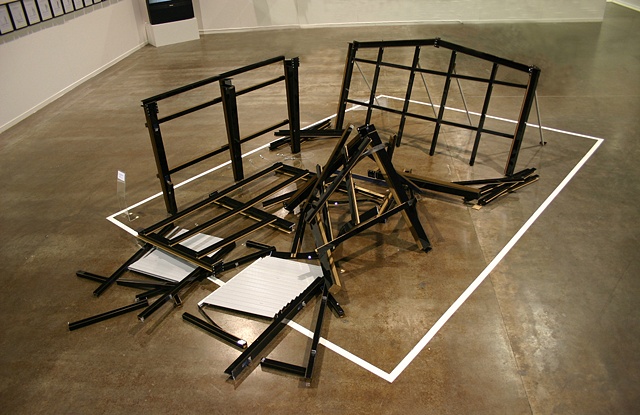 My major tragedy in 2009 was the collapsed of my MFA thesis exhibition piece " A Modern Warehouse".  It fit perfectly with the collapse of the global economic system.