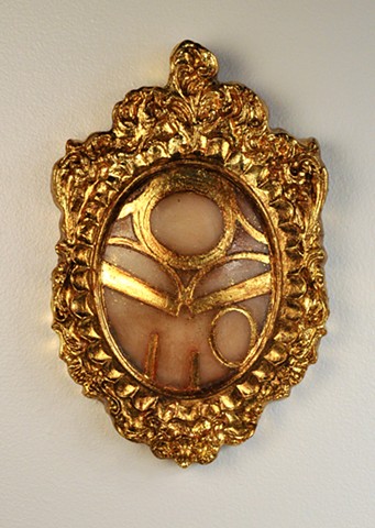 Cast Mycelium Art, Environmental Art, Traditional Gilding, 22 Karat Gold Leaf