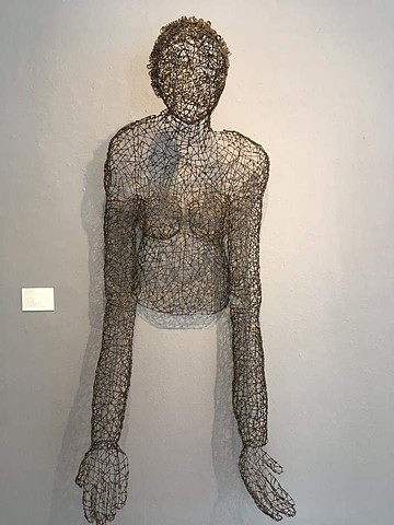 Kristine Mays artist, wire sculpture, figurative, woman, fine art, Nina Simone