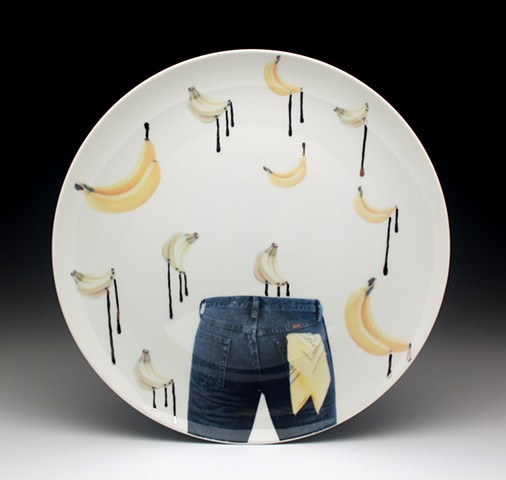 Piss Freak (with dripping bananas), "from the Handkerchief Series"