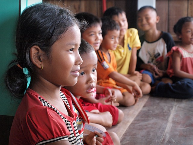 Khmer girl in classroom