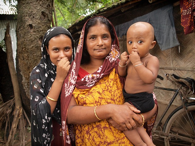 Village women with baby