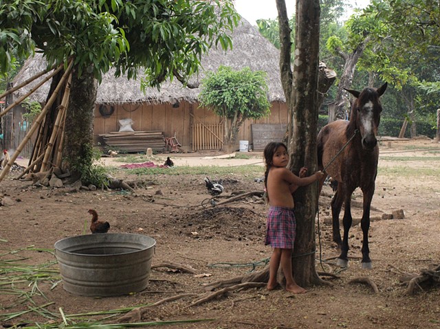 Chinanteco girl with horse