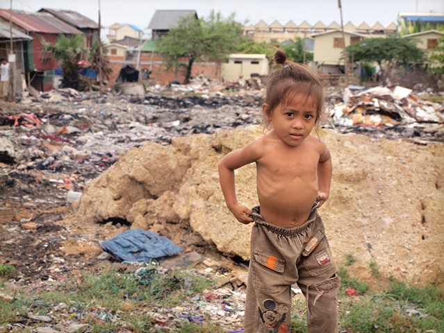 A child of the dump