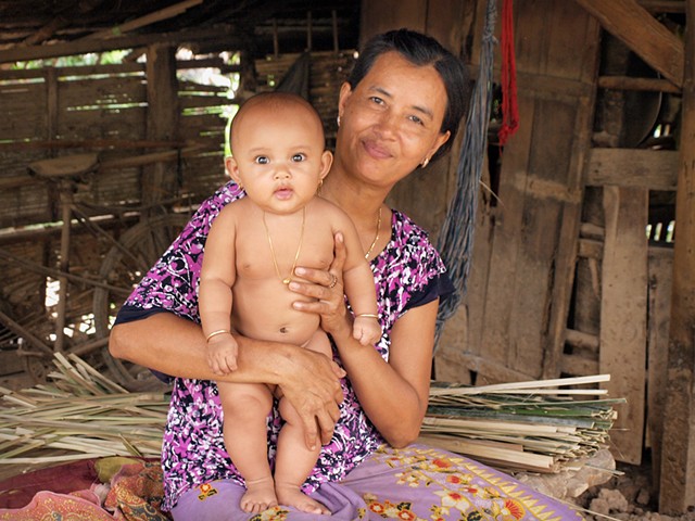 Khmer mother with child