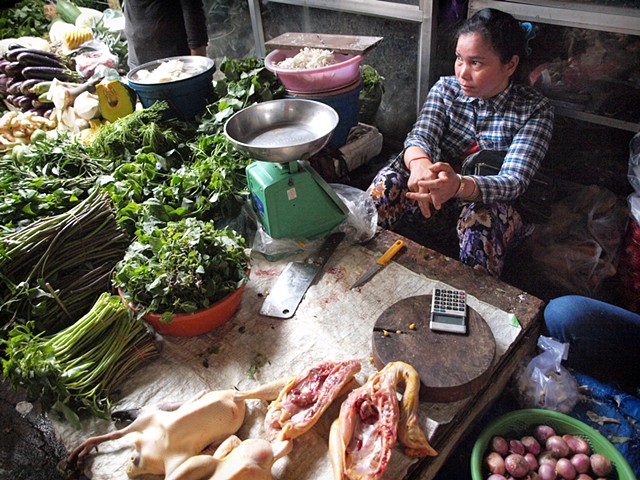 Seller in Russian Market, Phnom Penh 